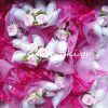 Μπομπονιέρες γάμου Μπομπονιέρα Γάμου Λουλούδια αφής με Οργαντίνα ΟΡ022-Α