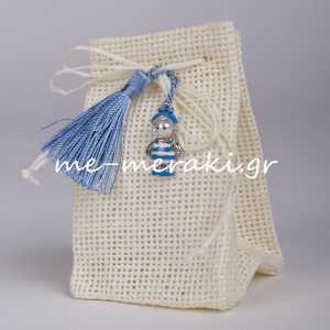 Μπομπονιέρα Βάπτισης Πουγκί Π018