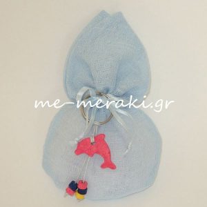 Μπομπονιέρα Βάπτισης Πουγκί Π052