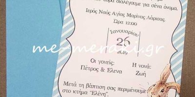 Προσκλητήρια Βάπτισης 'Λαγός΄