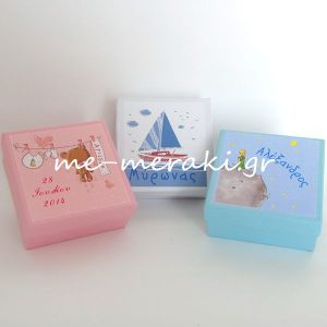 Μπομπονιέρα βάπτισης κουτί Κ10093