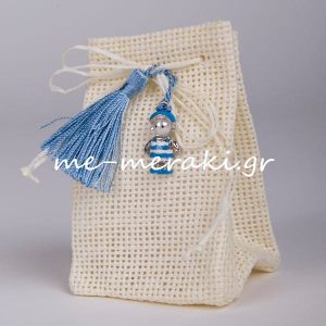 Μπομπονιέρα Βάπτισης Πουγκί - Παιδάκι