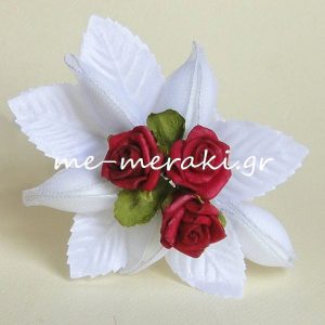Μπομπονιέρες Γάμου Λουλούδια με Φυλλαράκια